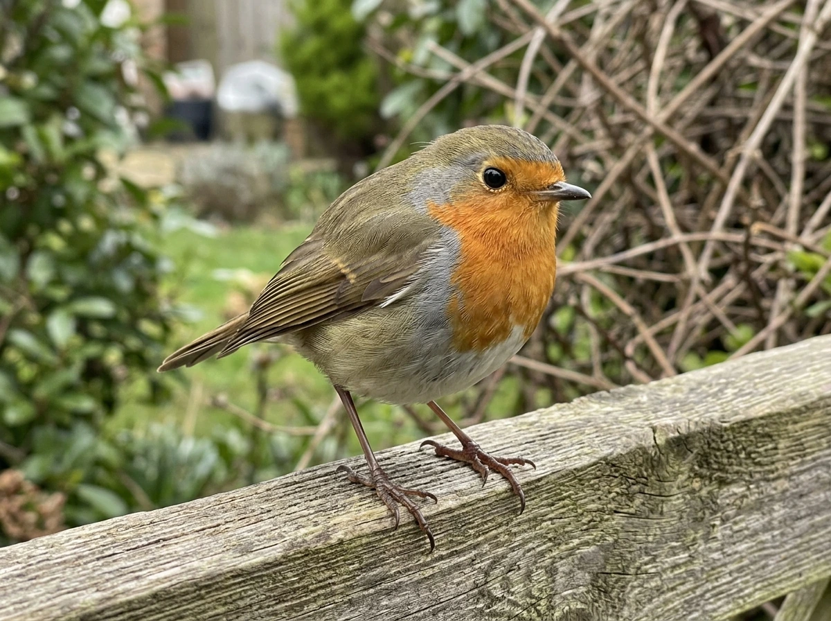 Injury sign: bird avoiding one foot with limp toes on the perch