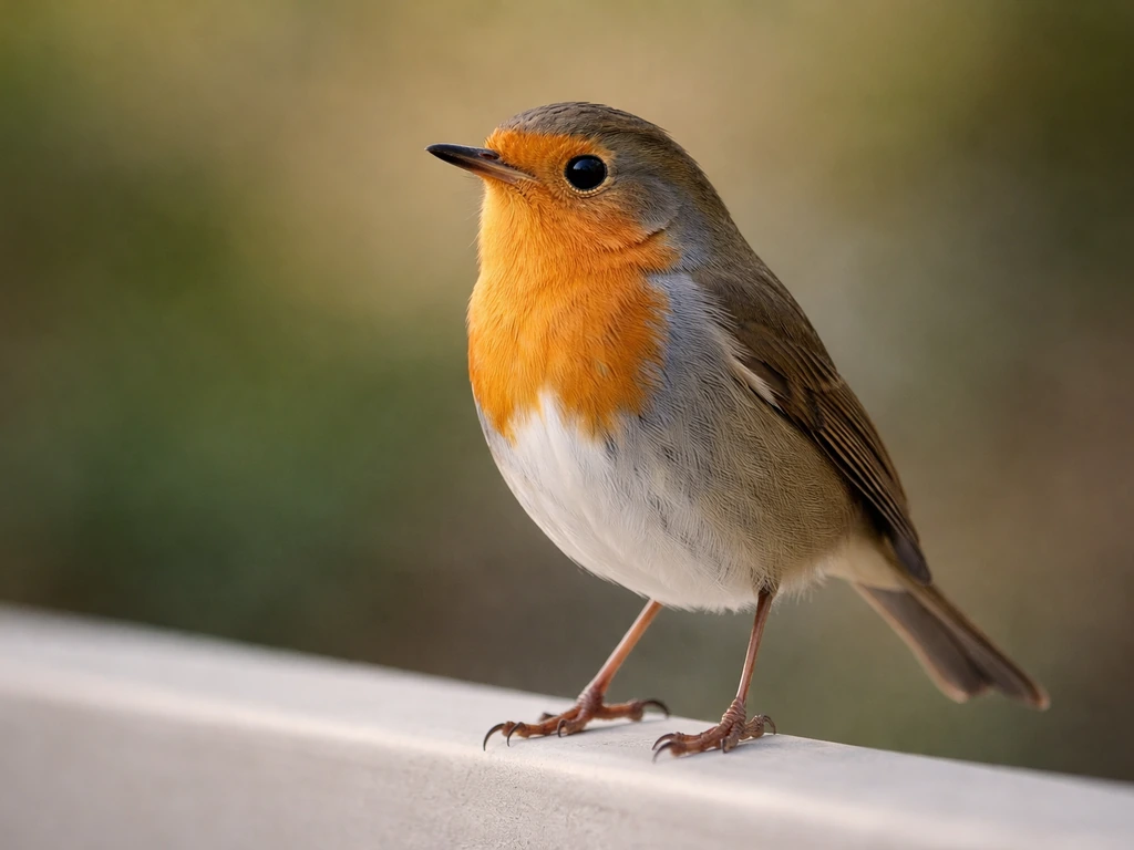 Close-up of an alert small bird perched, smooth feathers and bright eyes indicating stability.